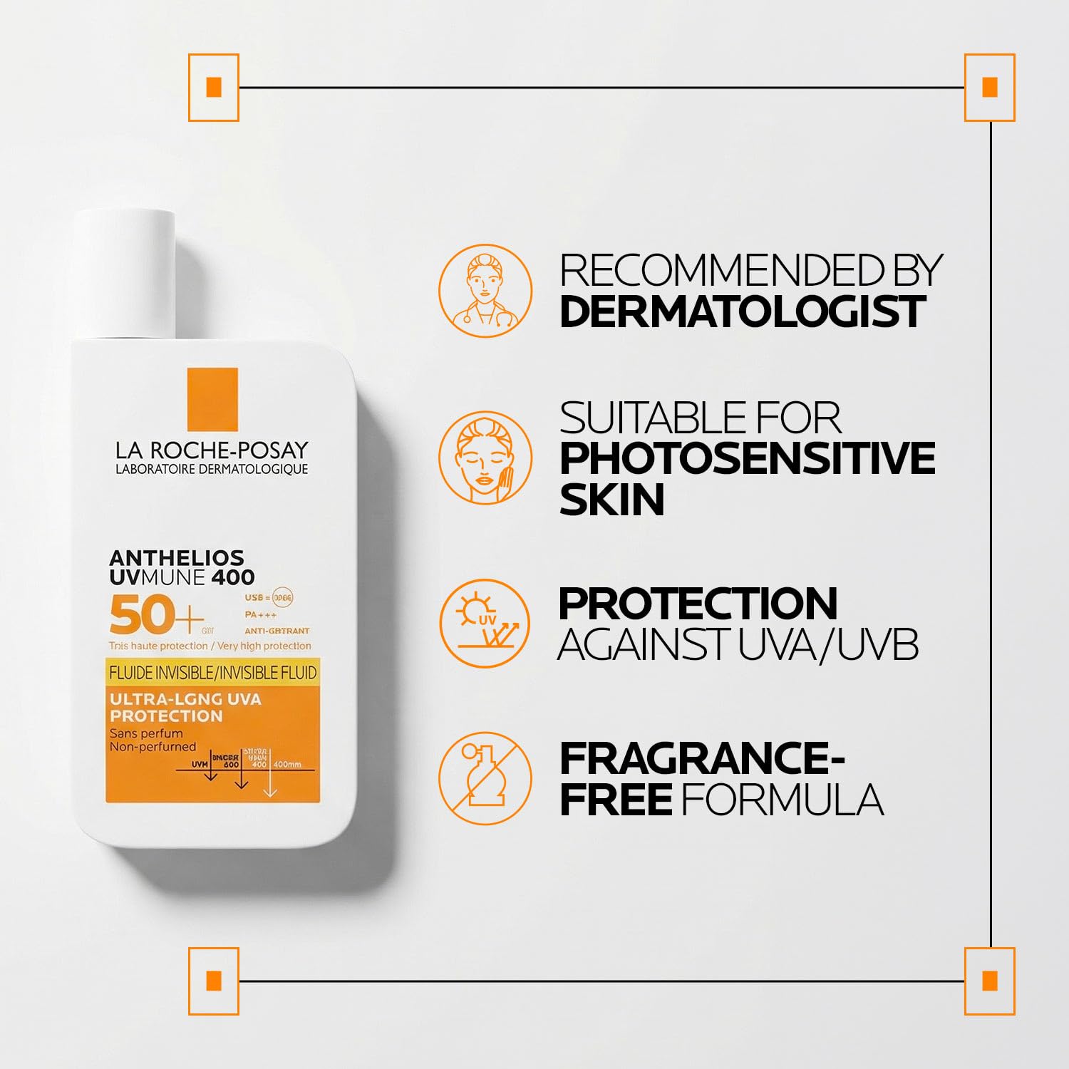 La Roche Posay Anthelios UVMune 400 Invisible Fluid Sunscreen SPF 50+ [50ml]